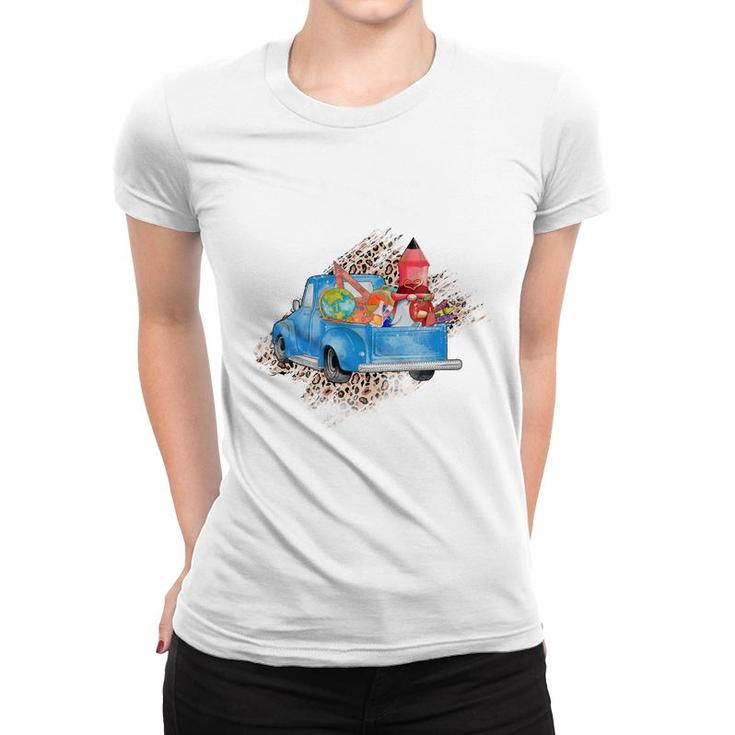 Teacher Trucks Carry Useful Knowledge To Students Women T-shirt