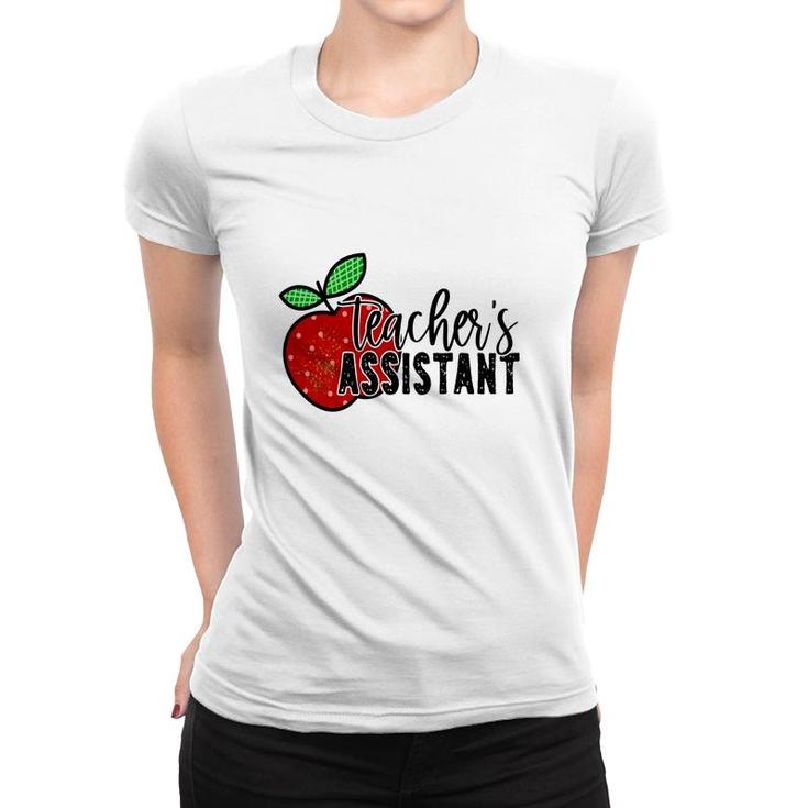 Teachers Assistant Apple Design For Teacher Women T-shirt
