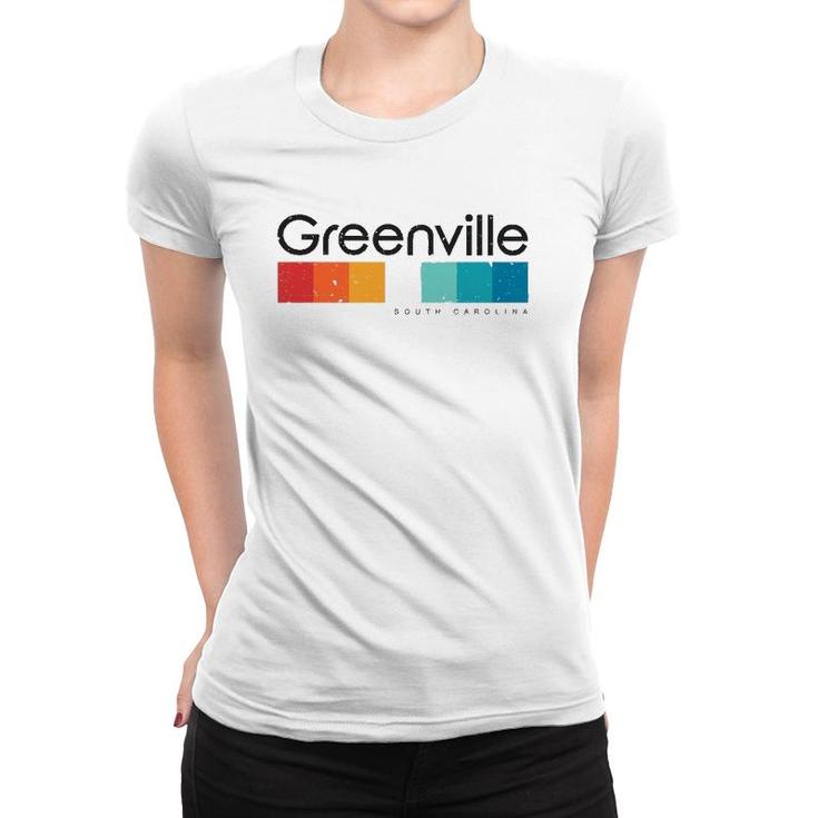 Vintage Greenville Sc South Carolina Usa Retro Design Women T-shirt