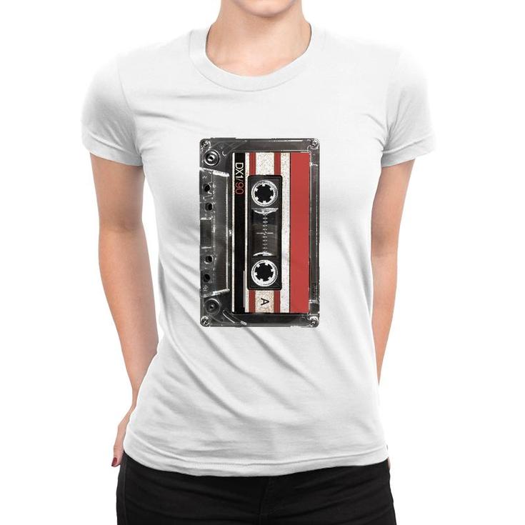 Vintage Mixtape Retro Oldschool Tape Cassette Women T-shirt