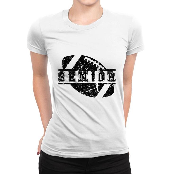 Vintage Senior Football Player Design Varsity Team Squad  Women T-shirt