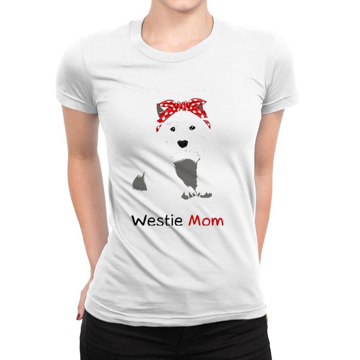 Westie Mom Dog Bandana Pet Lover Gift Womens Westie Women T-shirt