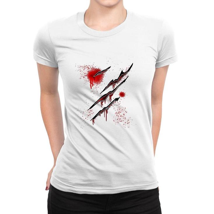 Zombie Ripped  Blood Red Zombie  Zombie Wounds Women T-shirt