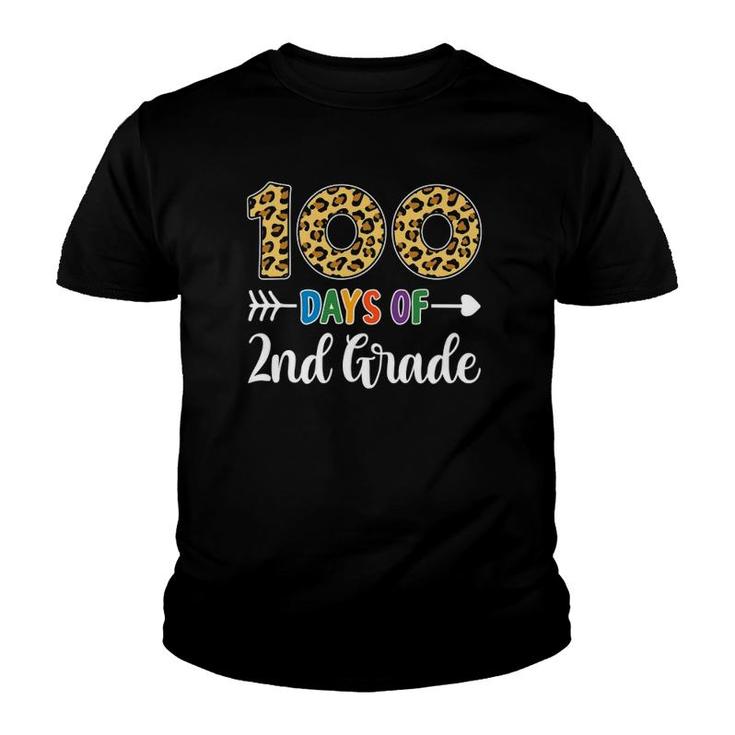 100 Days Of 2Nd Grade Teacher Student 100Th Day School Gift Youth T-shirt
