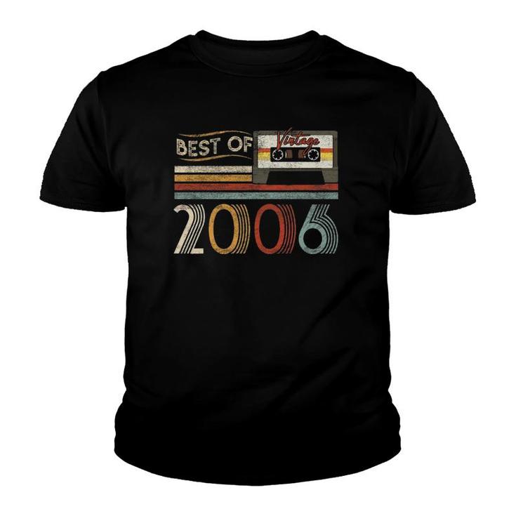 16Th Best Of 2006 Birthday Gifts Vintage 16 Years Old Youth T-shirt