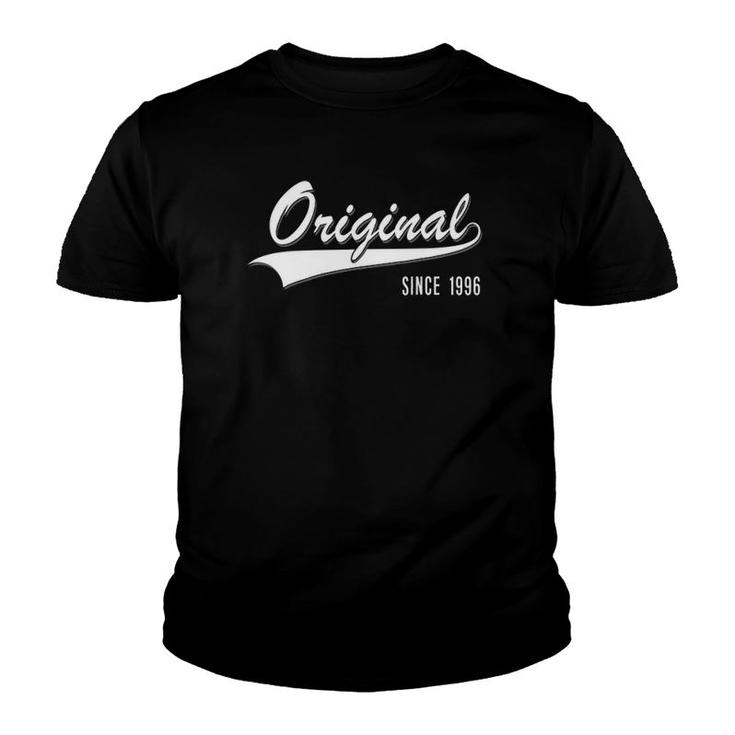 25Th Birthday Gift Original Since 1996 Aged 25 Years Old Youth T-shirt