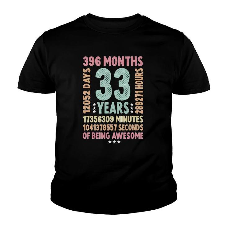 33Rd Birthday 33 Years Old Vintage Retro - 33 Years Old Youth T-shirt