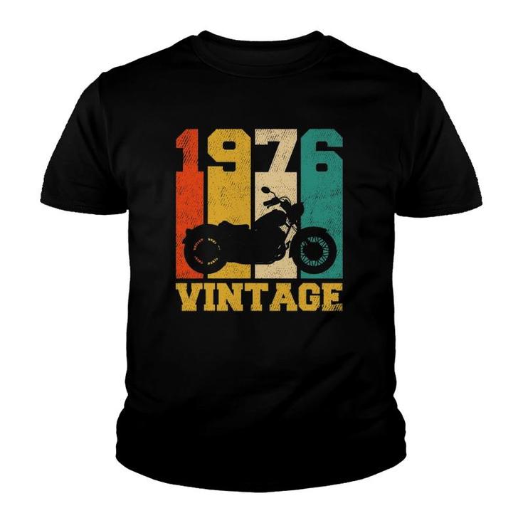 45 Years Old Gifts Vintage 1976 Motorcycle 45Th Birthday Youth T-shirt