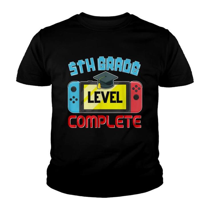 5Th Grade Level Complete Graduation Gamer Boys Kids  Youth T-shirt