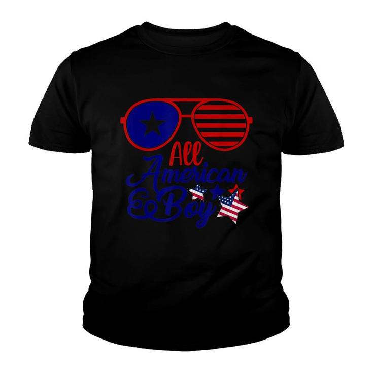 All American Boy 4Th Of July Boys Kids Usa American Flag  Youth T-shirt
