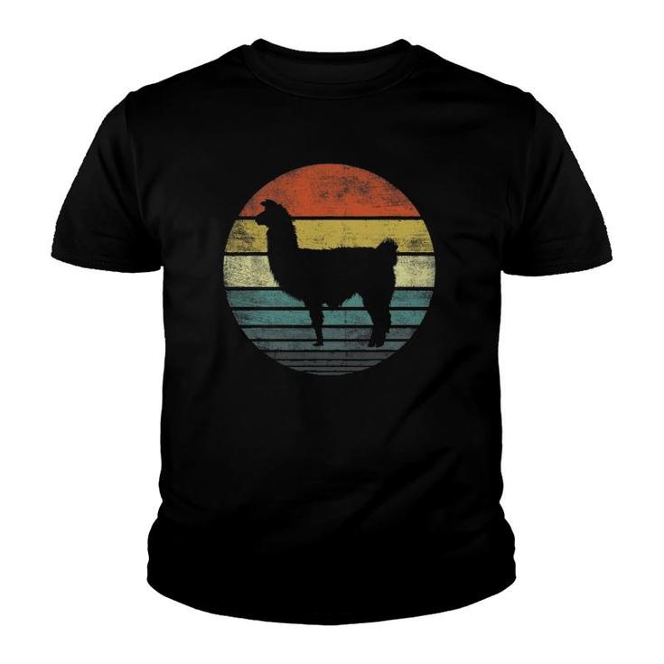 Alpaca Lover Gifts Funny Retro Vintage Zoo Animal Silhouette Youth T-shirt