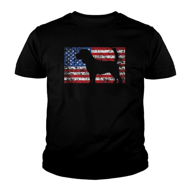 American Flag Beagle Dog  4Th Of July Usa Gift Youth T-shirt