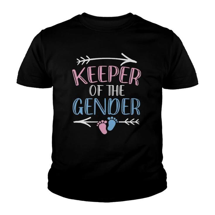 Announcement Keeper Of Gender Reveal Party Idea Baby Funny Youth T-shirt