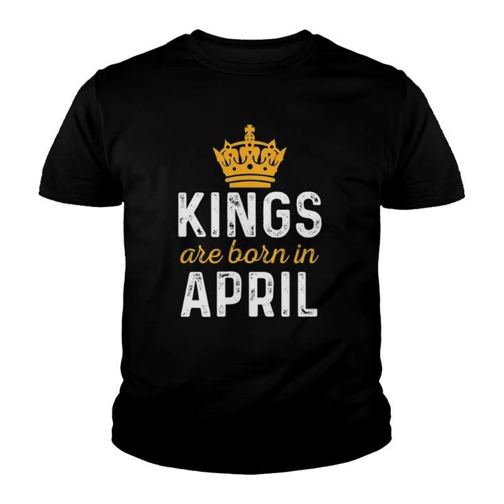 April King Birthday Aprils Birthday  Gift For King Youth T-shirt