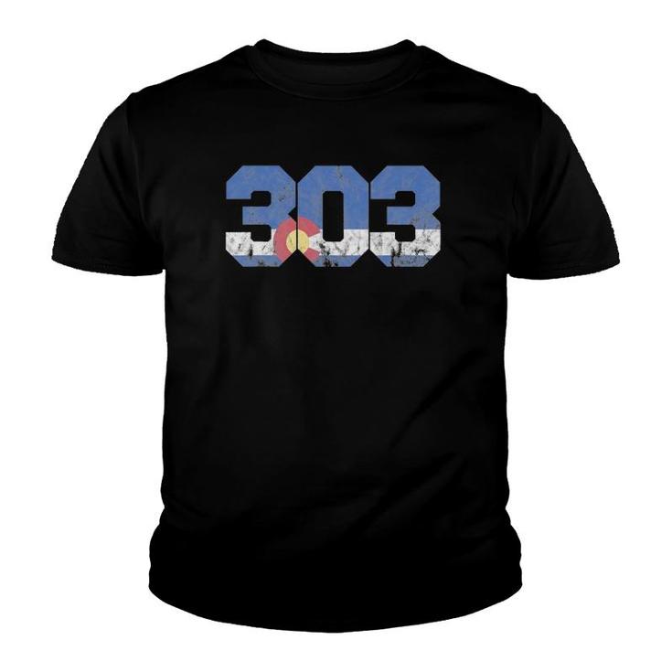 Area Code 303  Colorado Youth T-shirt