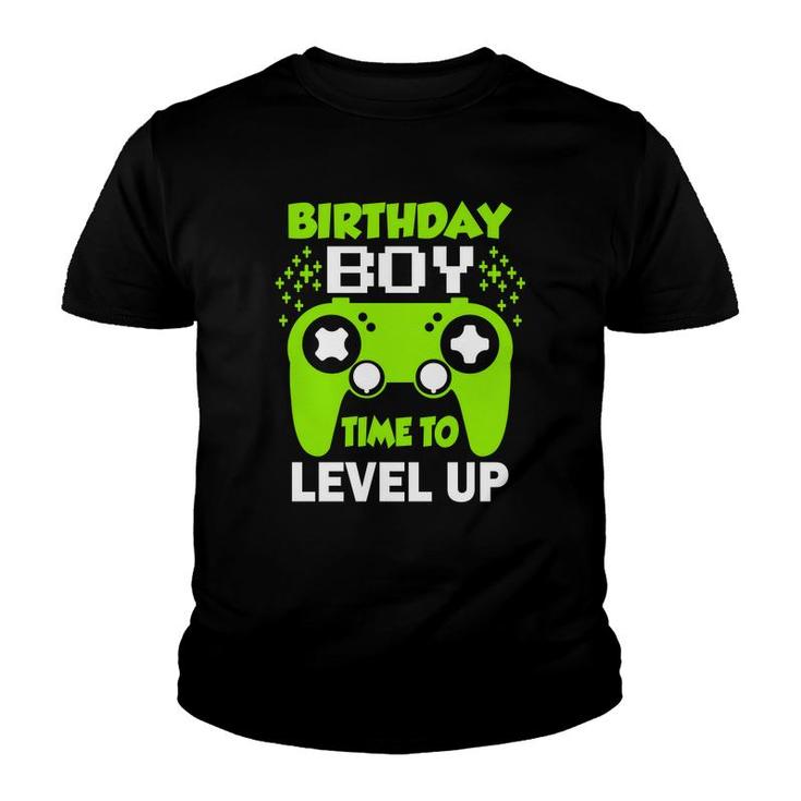 Artwork Boy Matching Video Gamer Time To Level Up Youth T-shirt