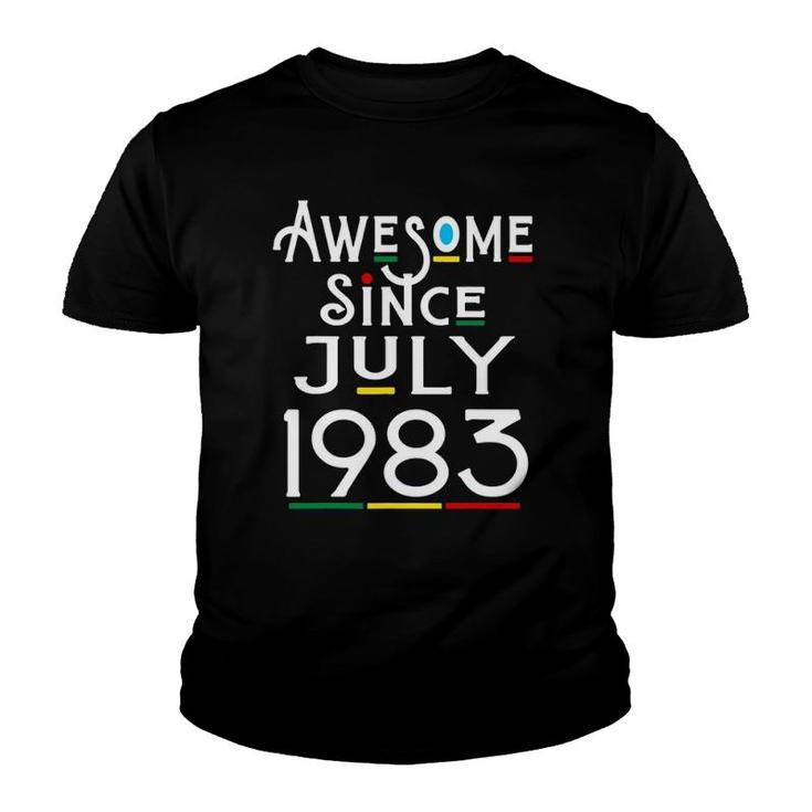 Awesome Since July 1983 38 Years Old Funny 38Th Birthday Youth T-shirt