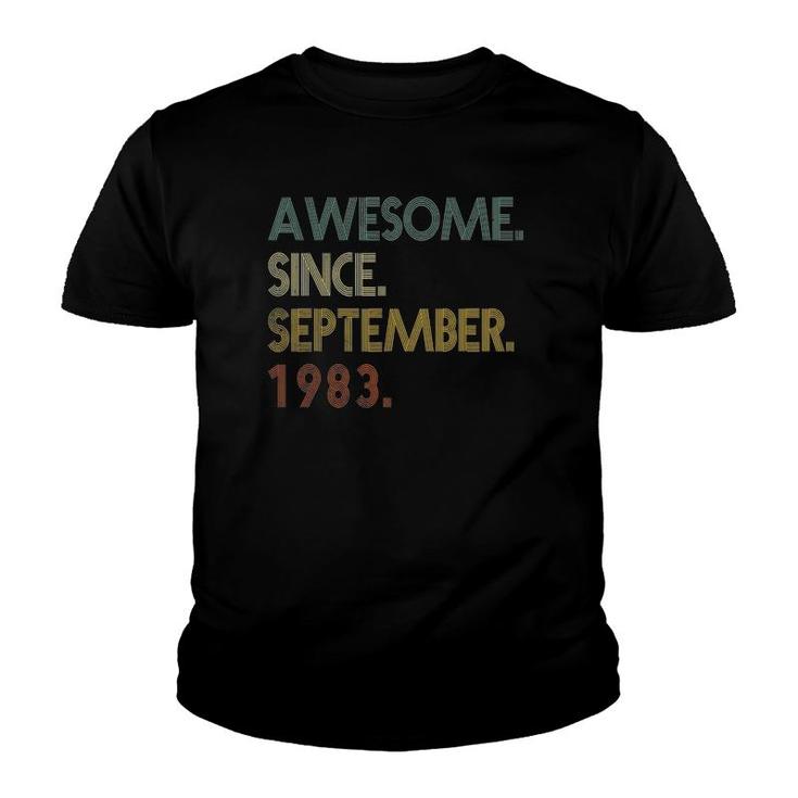 Awesome Since September 1983 39Th Birthday 39 Years Old Retro Youth T-shirt