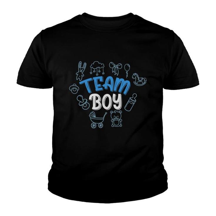 Baby Gender Reveal Party Team Boy Gender Reveal Baby Announcement Youth T-shirt