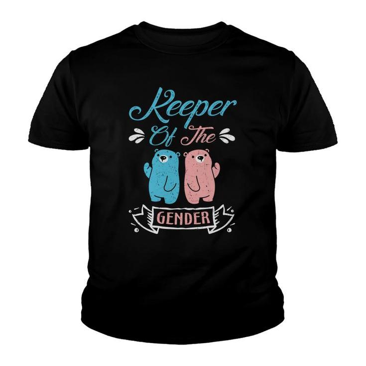 Backspang Baby Gender Reveal Party Keeper Of The Gender Youth T-shirt