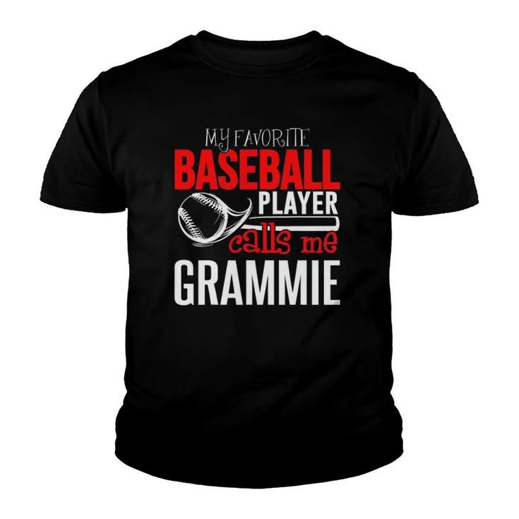 Baseball Grammie - My Favorite Player Calls Me Youth T-shirt