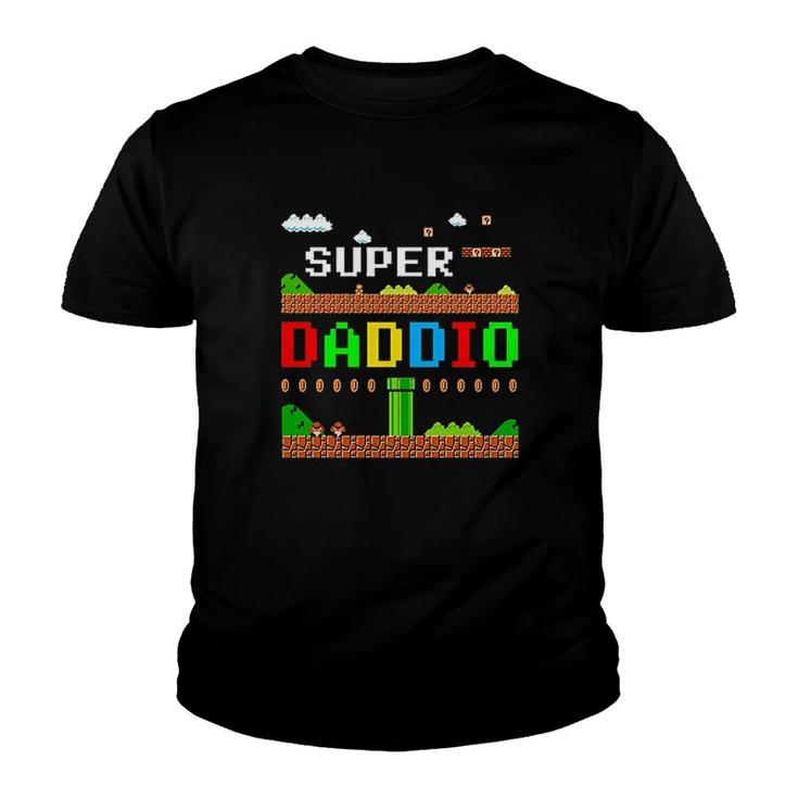 Beekai Super Daddio  Funny Gaming Dad Youth T-shirt