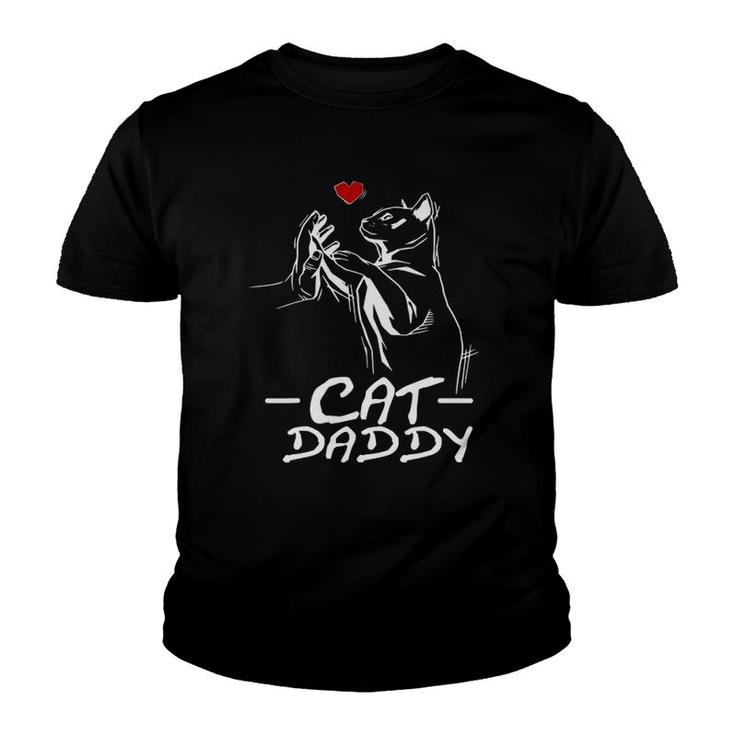 Best Cat Dad Ever Daddy Funny Cat Daddy Fathers Day Gift Youth T-shirt