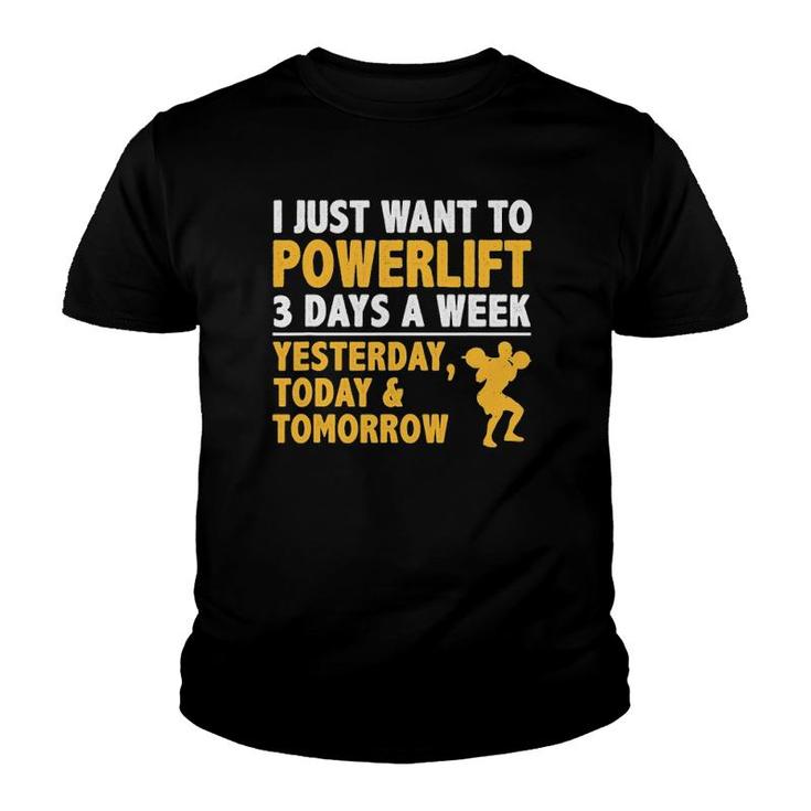Bodybuilding Powerlifting Bodybuilder Workout Fitness Youth T-shirt
