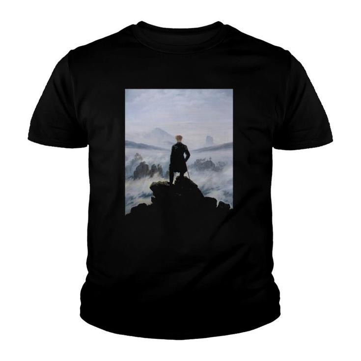 Caspar David Friedrich Wanderer Above The Sea Of Fog Youth T-shirt