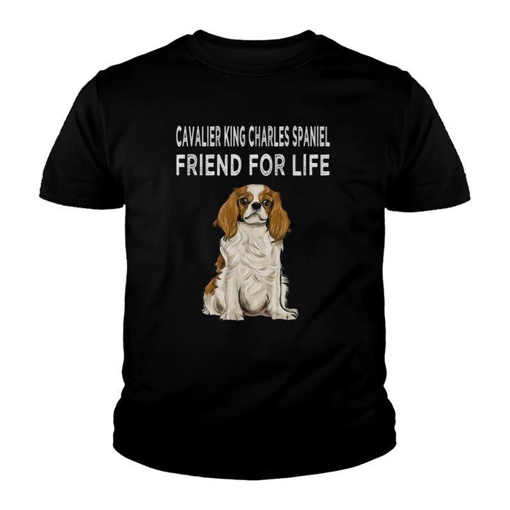 Cavalier King Charles Spaniel Friend For Life Dog Friendship Youth T-shirt