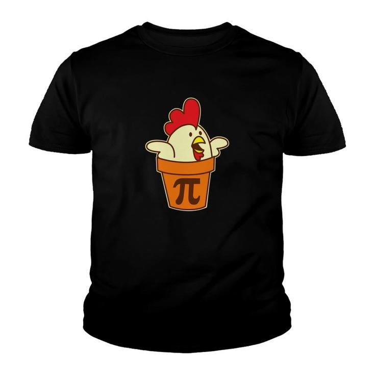 Chicken Pot Pi Geek Pie Mathematics Pun Funny Youth T-shirt