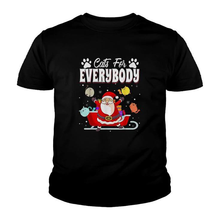 Christmas  Santa Claus Cats For Everybody Youth T-shirt