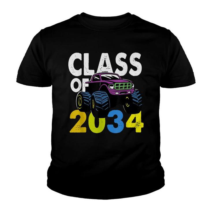 Class-Of 2034 Monster-Funny Truck Kindergarten 2021 Birthday  Youth T-shirt