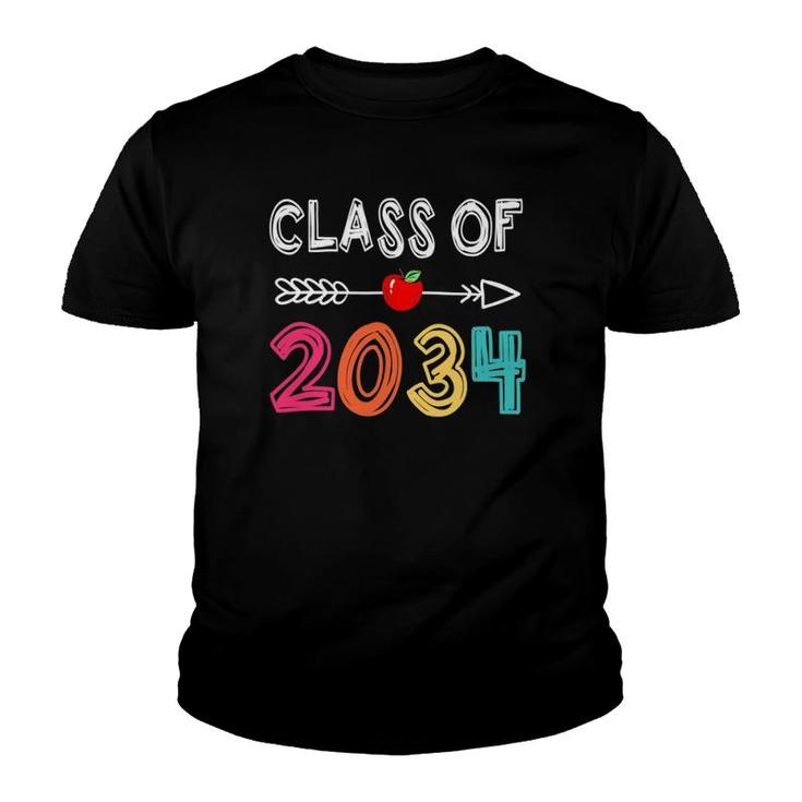 Class Of 2034 Pre K Graduate Preschool Graduation Youth T-shirt