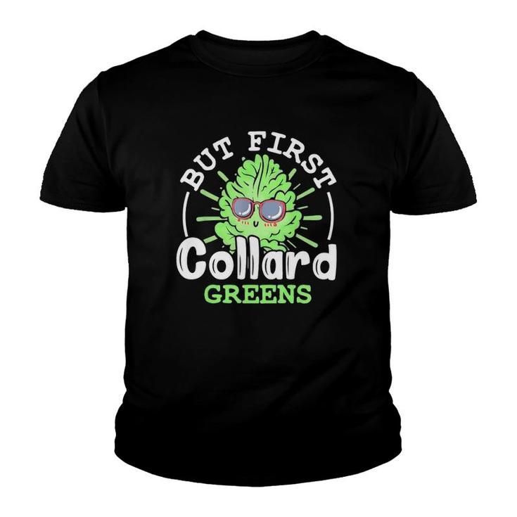 Collard Greens Recipe Plants Seasoning Vegatables Kale Youth T-shirt