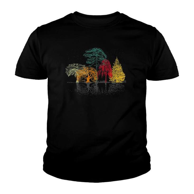 Colorful Trees Wildlife Nature Outdoor Reflection Forest Youth T-shirt