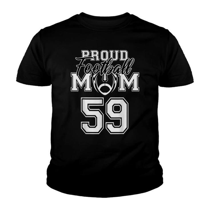 Custom Proud Football Mom Number 59 Personalized Women  Youth T-shirt