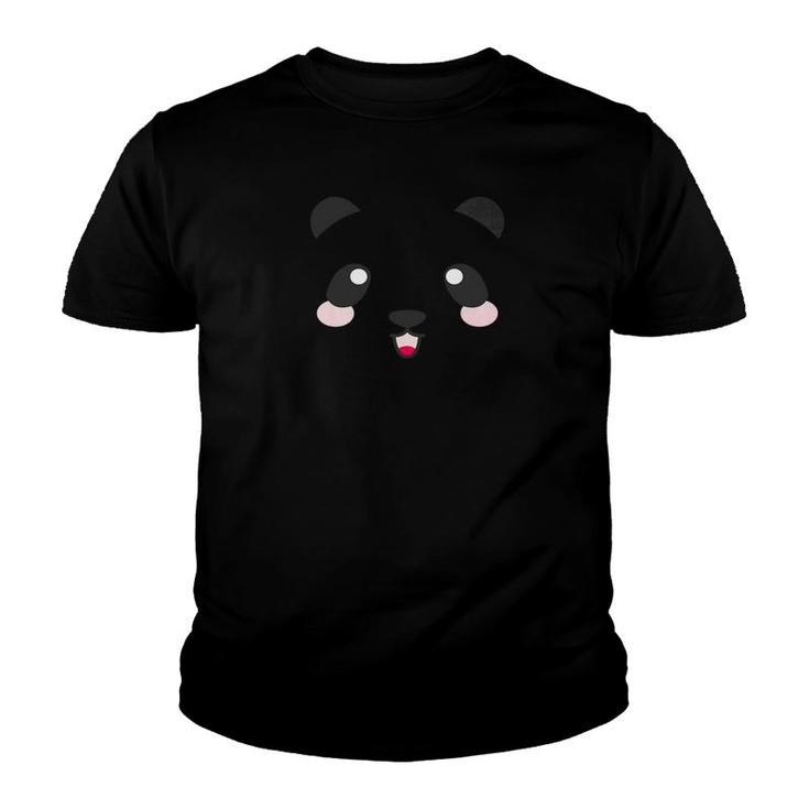 Cute Kawaii Panda  Japanese Anime Panda Bear Face Youth T-shirt