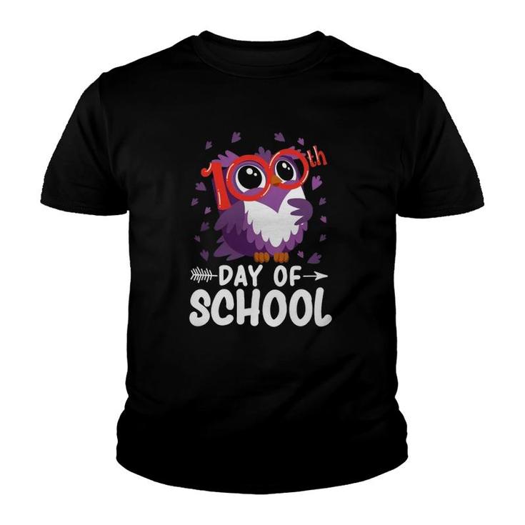 Cute Owl 100Th Day Of School Teacher Student Youth T-shirt
