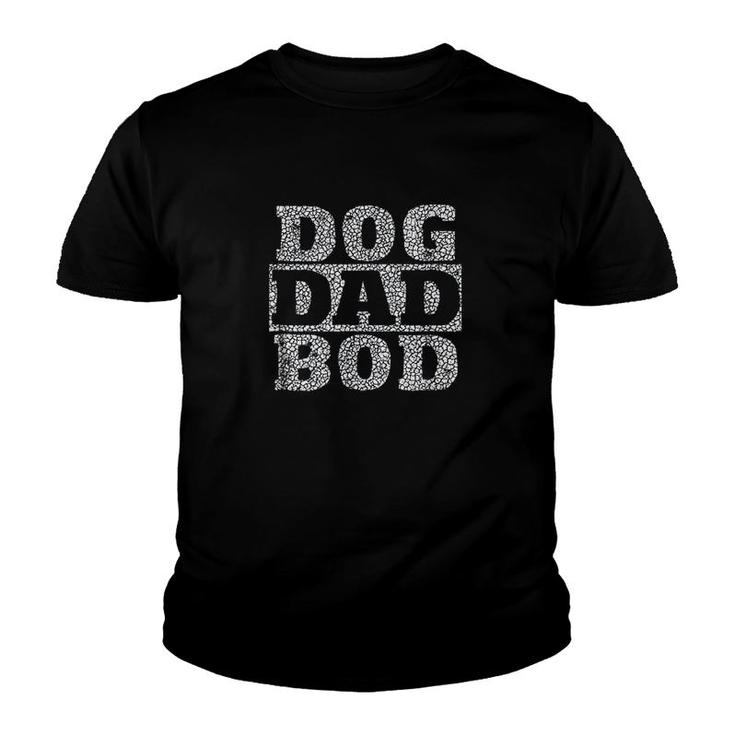 Dog Dad Bod  Distressed Pet Owner Fitness Youth T-shirt