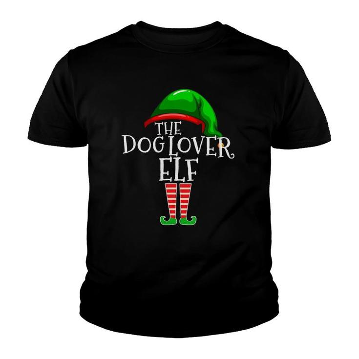 Dog Lover Elf Group Matching Family Christmas Gift Mom Dad Youth T-shirt