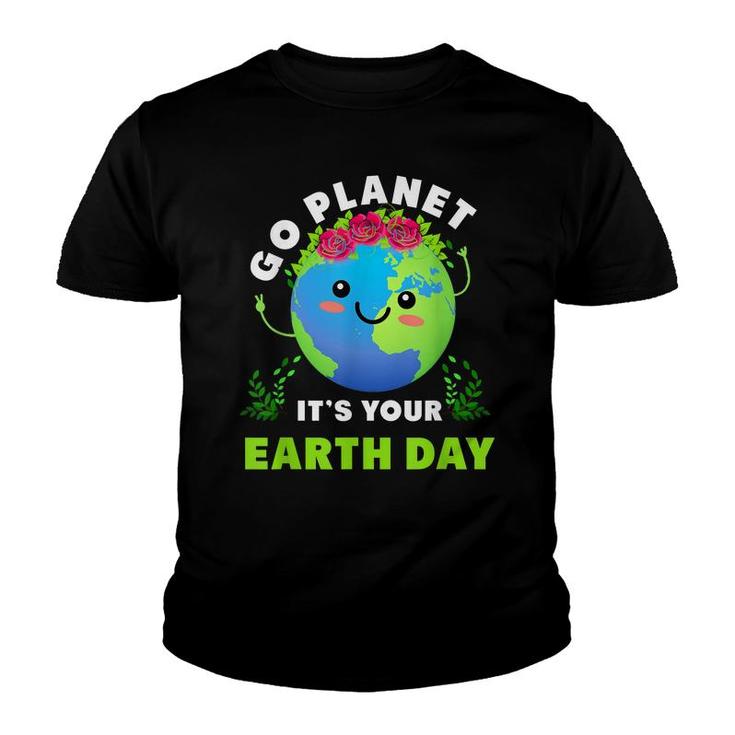 Earth Day 2022 Restore Earth Nature Planet Cute Earth Day  Youth T-shirt