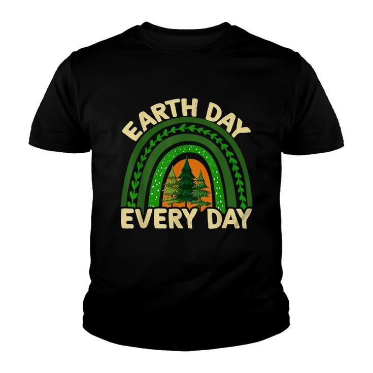 Earth Day Everyday Rainbow Pine Tree Earth Day Earth Day  Youth T-shirt