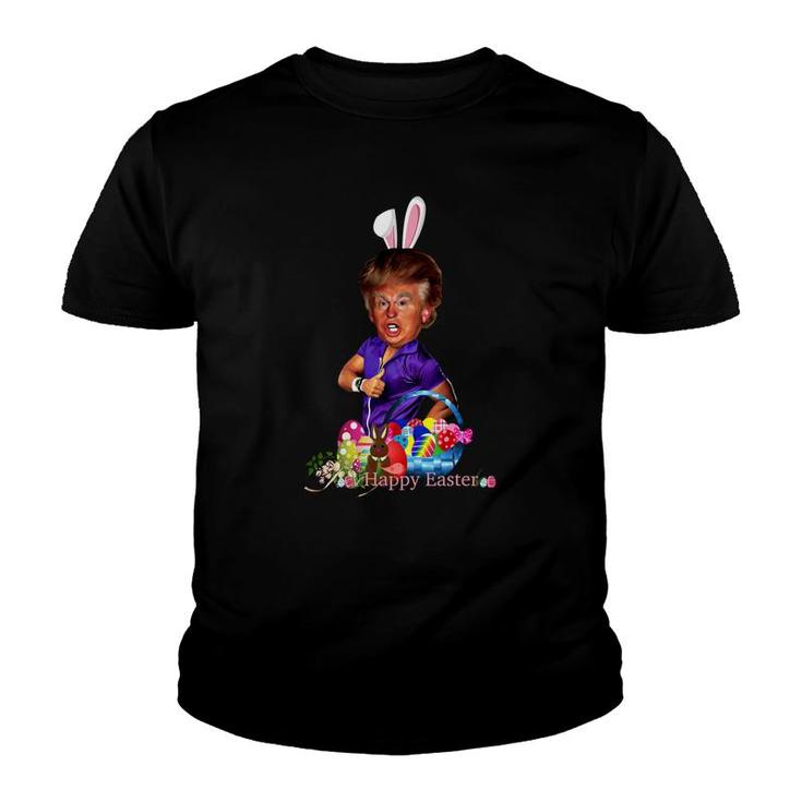 Easter Bunny Donald Trump Funny Top Eggs Youth T-shirt