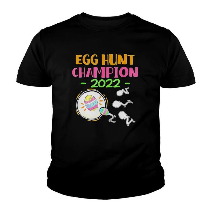 Egg Hunt Champion 2022 Easter Pregnancy Announcement Youth T-shirt