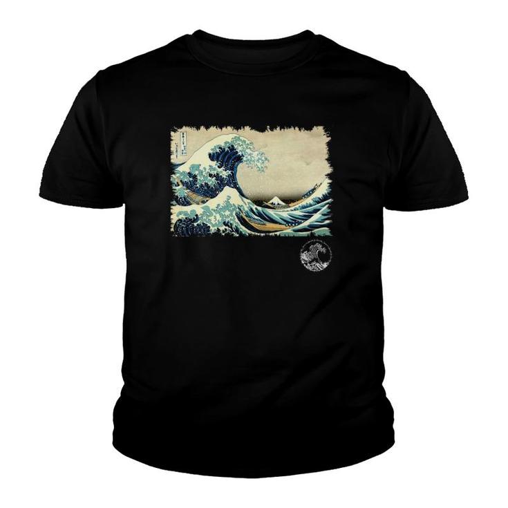 Famous Vintage Japanese Fine Art Great Wave Stylish Design Youth T-shirt