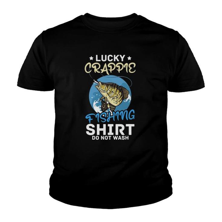 Fish Fisherman Lucky Crappie Fishing Youth T-shirt