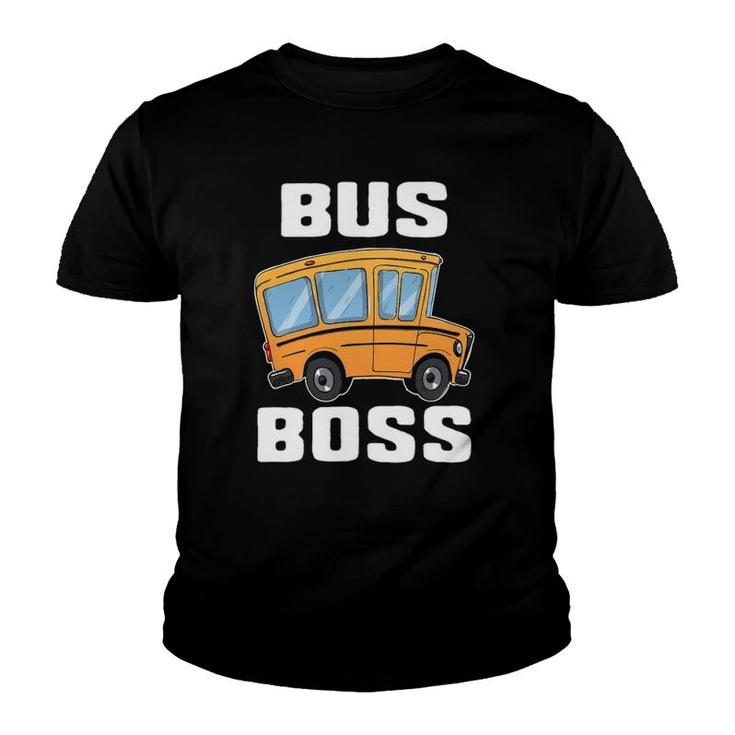 Funny Bus Boss School Bus Driver Job Career Gift Youth T-shirt