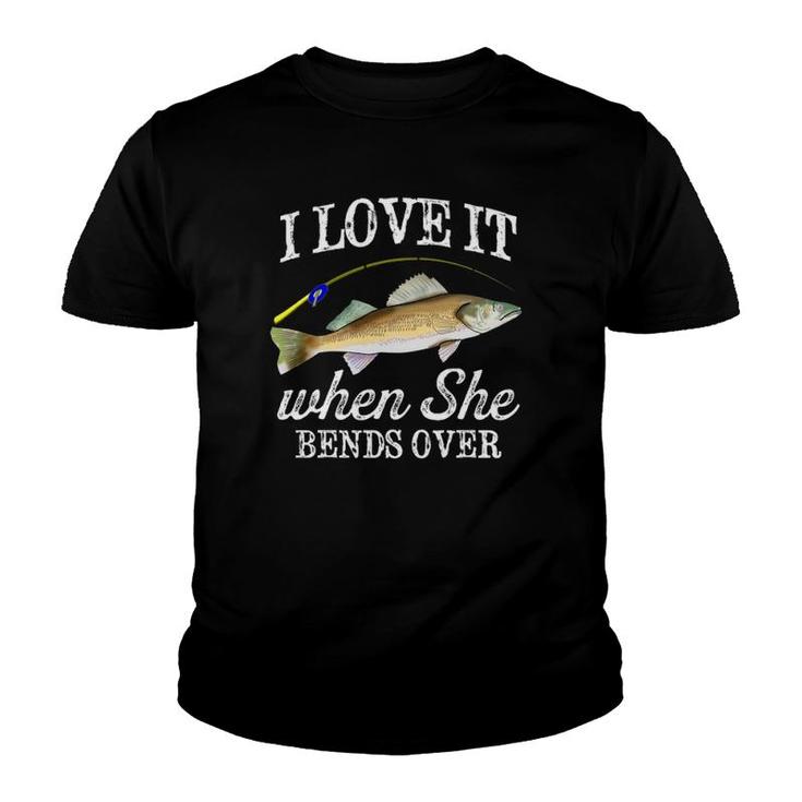 Funny Walleye Fishing Freshwater Fish Angler Graphic  Youth T-shirt