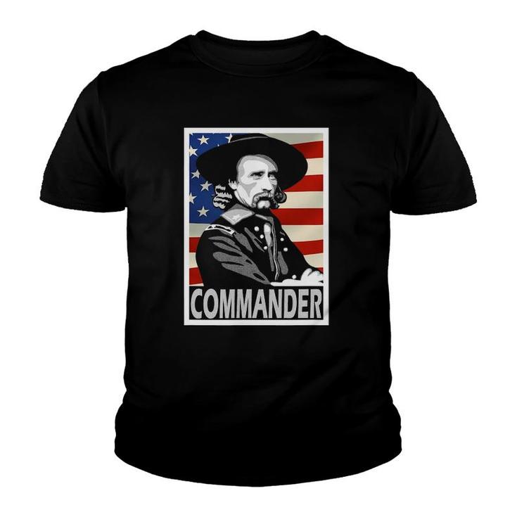 George Armstrong Custer Commander Poster Style Youth T-shirt